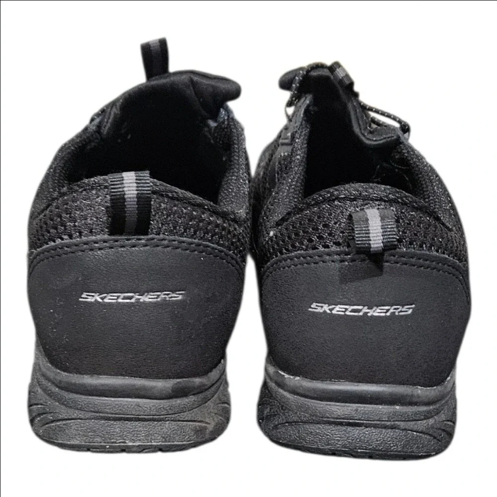 Skechers Gratis Sport Black Bungee Slip On Sneakers 104282 BBK Womens 7